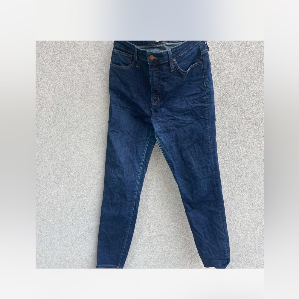 👖 MADEWELL 👖Dark wash high-rise curvy skinny blue jeans